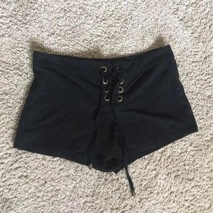 Forever 21 Black Suede Shorts